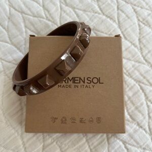 Carmen Sol Brown Studded Bracelet